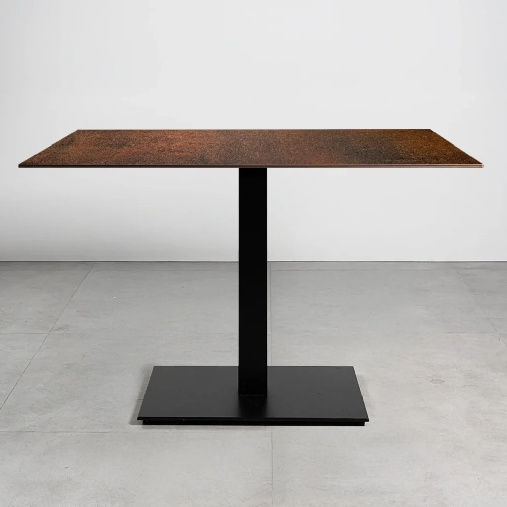 Tavolo con top in HPL 120x80 Corten