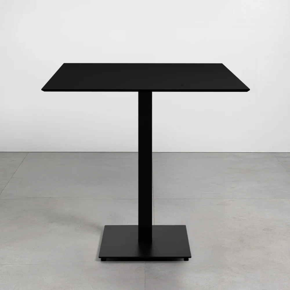 Tavolo con top in HPL 70x70 Nero