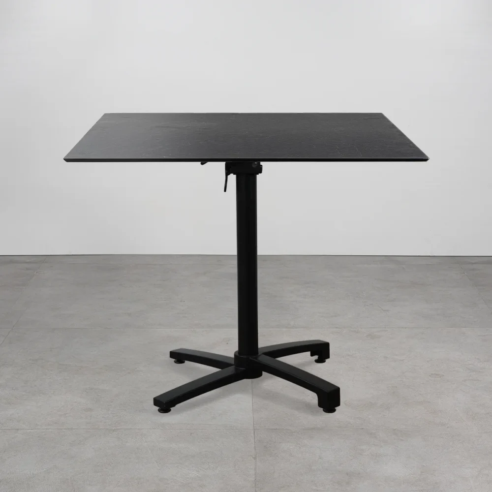 Tavolo con top in HPL 80x80 Ardesia