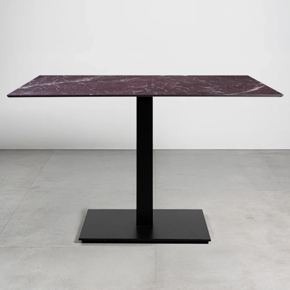 Tavolo con top in HPL 120x80 Blood Stone