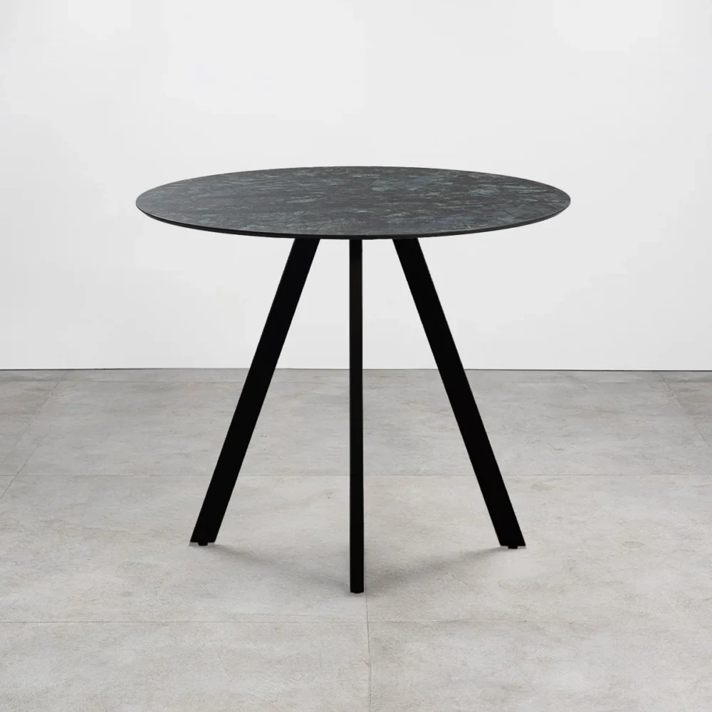 Tavolo con top in HPL ⌀80 Forest Green