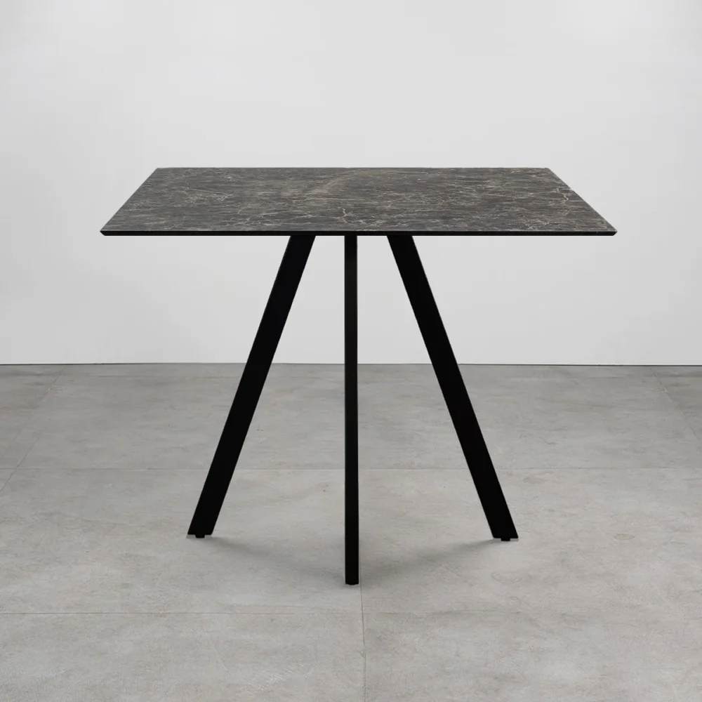 Tavolo con top in HPL 80x80 Oriental