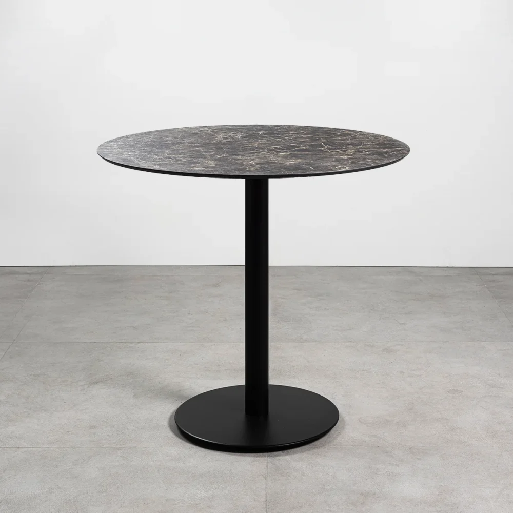 Tavolo con top in HPL ⌀80 Oriental