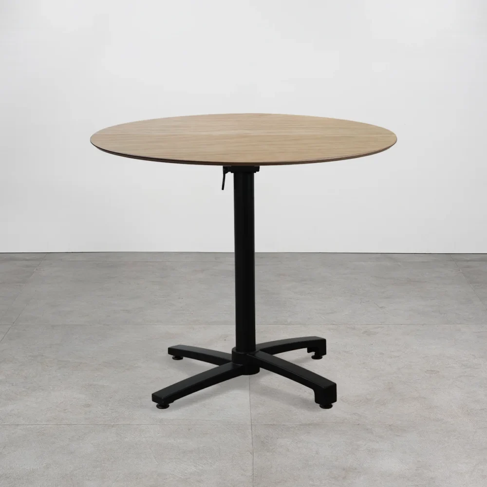 Tavolo con top in HPL ⌀80 Rovere