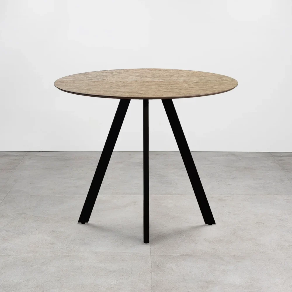 Tavolo con top in HPL ⌀80 Rovere