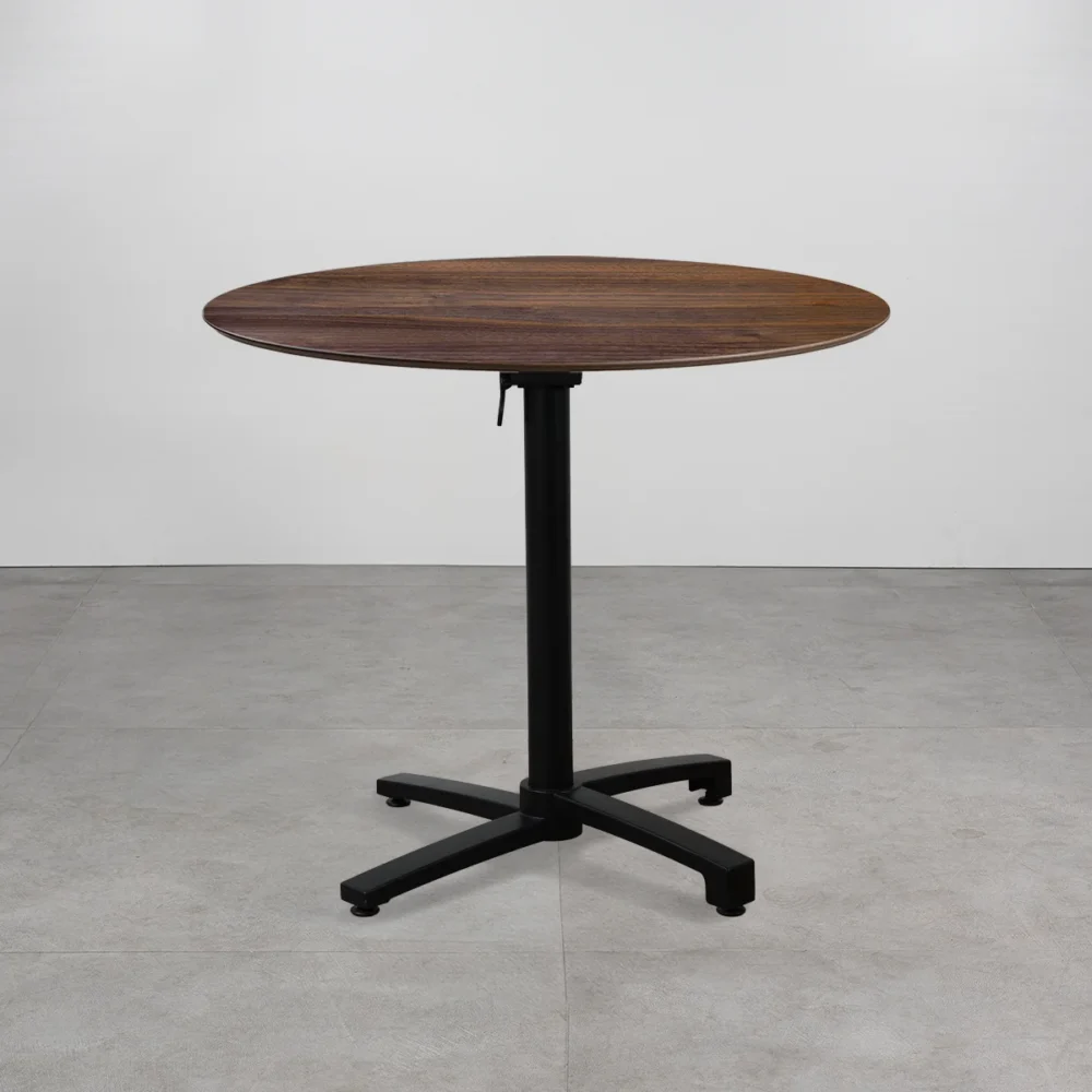 Tavolo con top in HPL ⌀80 Walnut