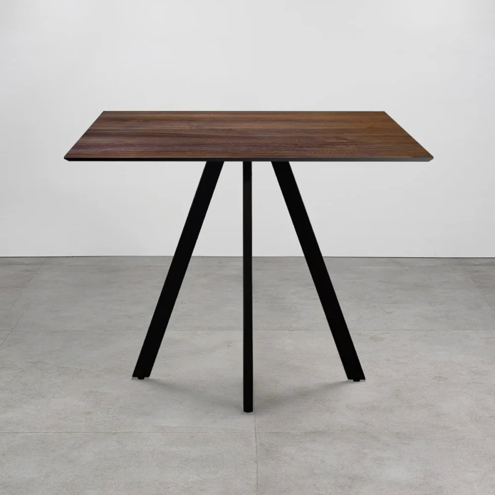 Tavolo con top in HPL 80x80 Walnut