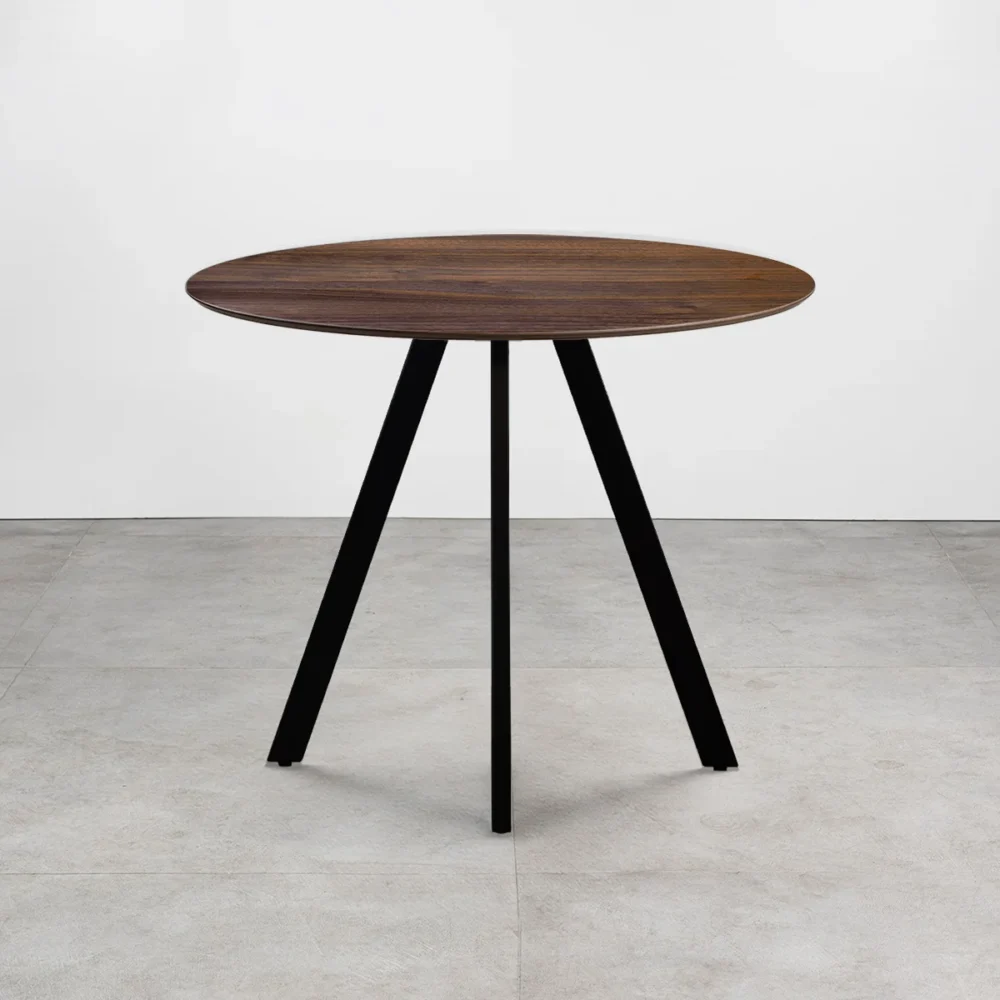 Tavolo con top in HPL ⌀80 Walnut