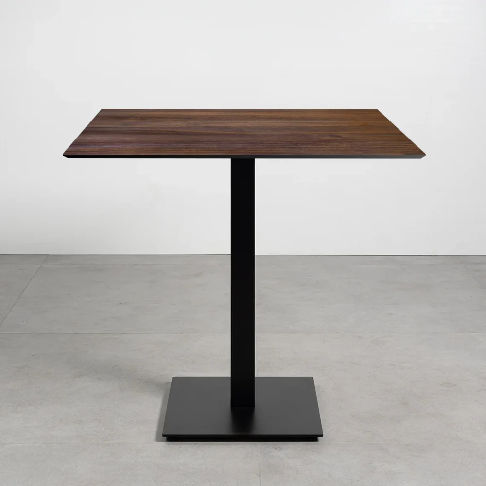 Tavolo con top in HPL 70x70 Walnut